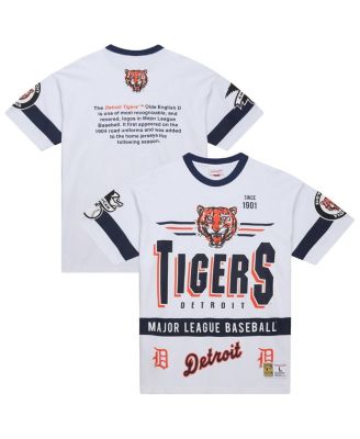 Mitchell & Ness - Men's  White Detroit Tigers Cooperstown Collection Team Origins Premium T-Shirt