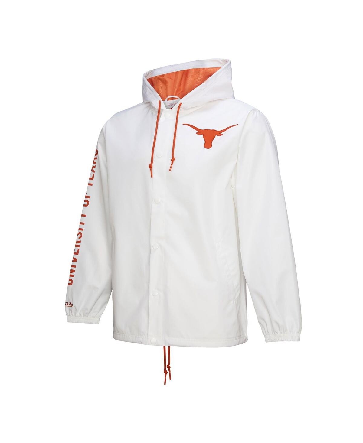 Mitchell & Ness White Texas Longhorns Coaches Full-snap Hoodie Jacket In White