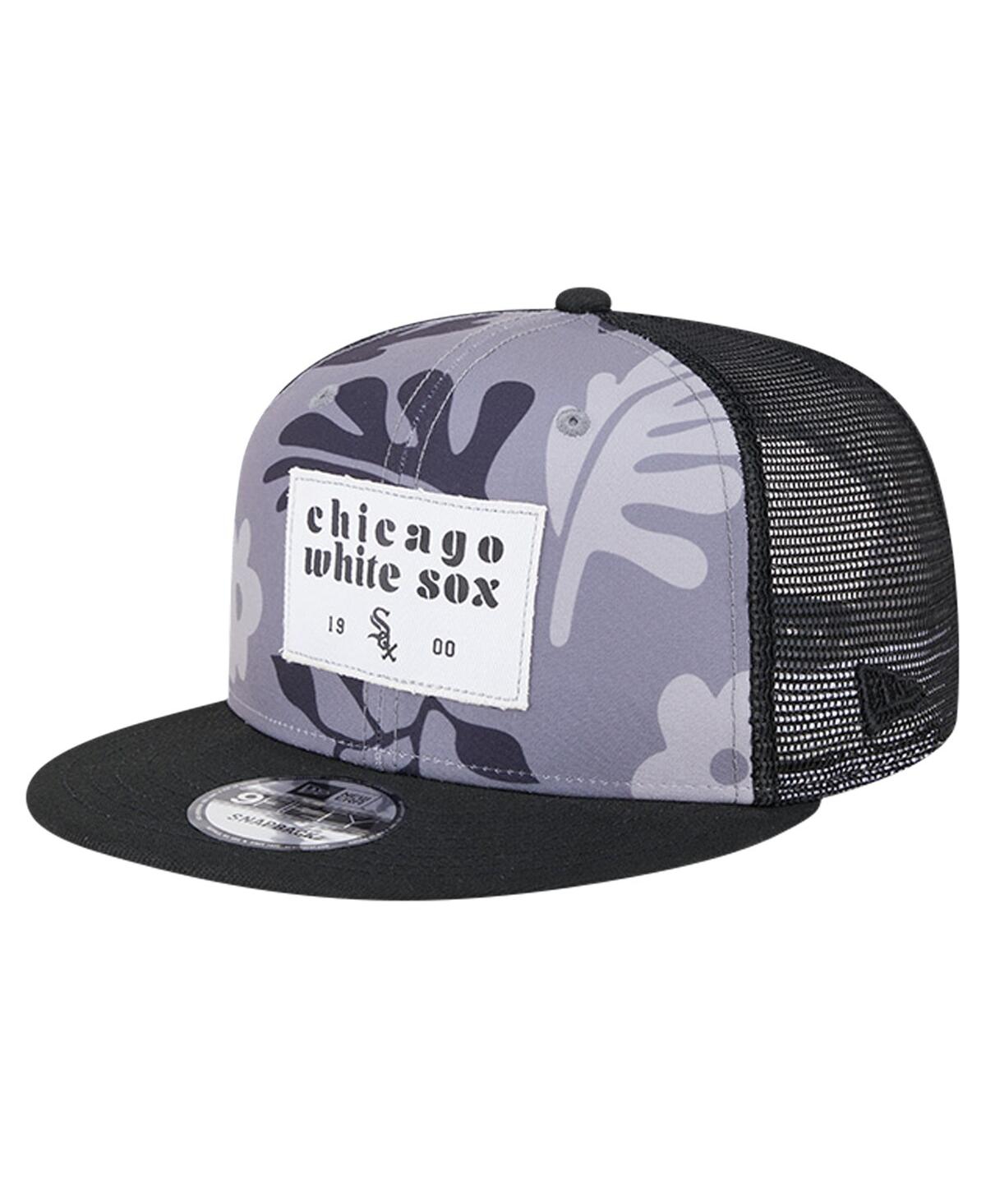 NEW ERA MEN'S BLACK CHICAGO WHITE SOX BIKINI BOTTOM TRUCKER 9FIFTY SNAPBACK HAT 