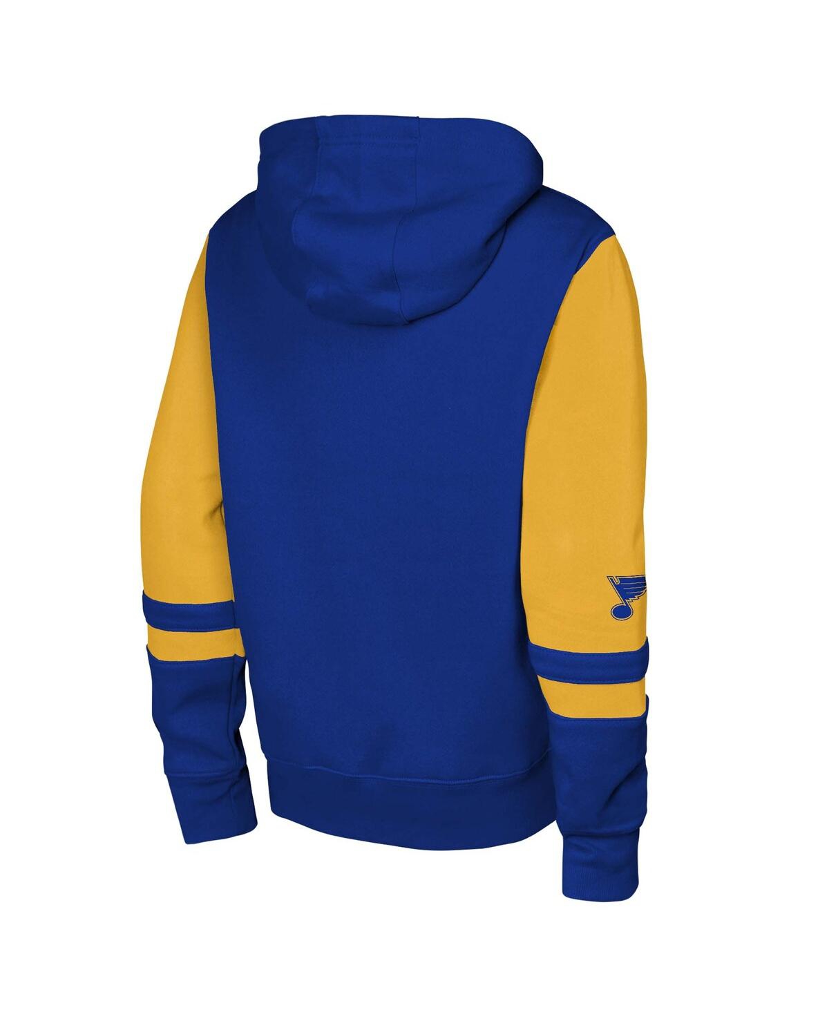 Outerstuff Big Boys Blue St. Louis Blues Face Off Color Block Full-zip Hoodie In Blue