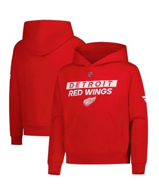 Outerstuff - Youth Red Detroit Red Wings Authentic Pro Wordmark Fleece Pullover Hoodie