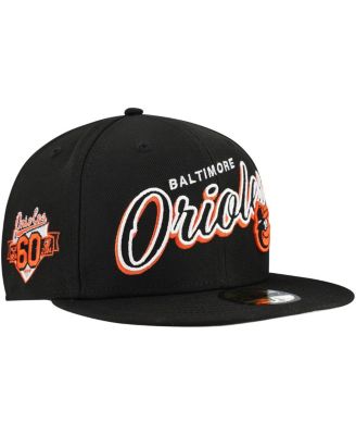 New Era - Men's Black Baltimore Orioles Script Sided 59FIFTY Fitted Hat