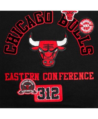 Women's Black Chicago Bulls Area Code Cropped Pullover Sweatshirt