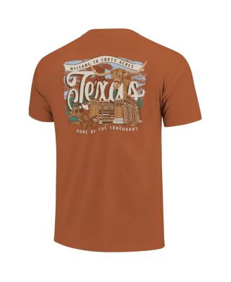 Women's Texas Orange Texas Longhorns Comfort Colors Campus Scene Drawing Script T-Shirt