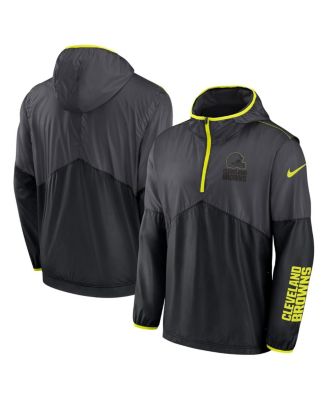 Nike - Men's Anthracite Cleveland Browns Volt Hoodie Half-Zip Jacket