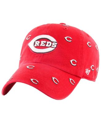 Women's Red Cincinnati Reds Confetti Clean Up Adjustable Hat