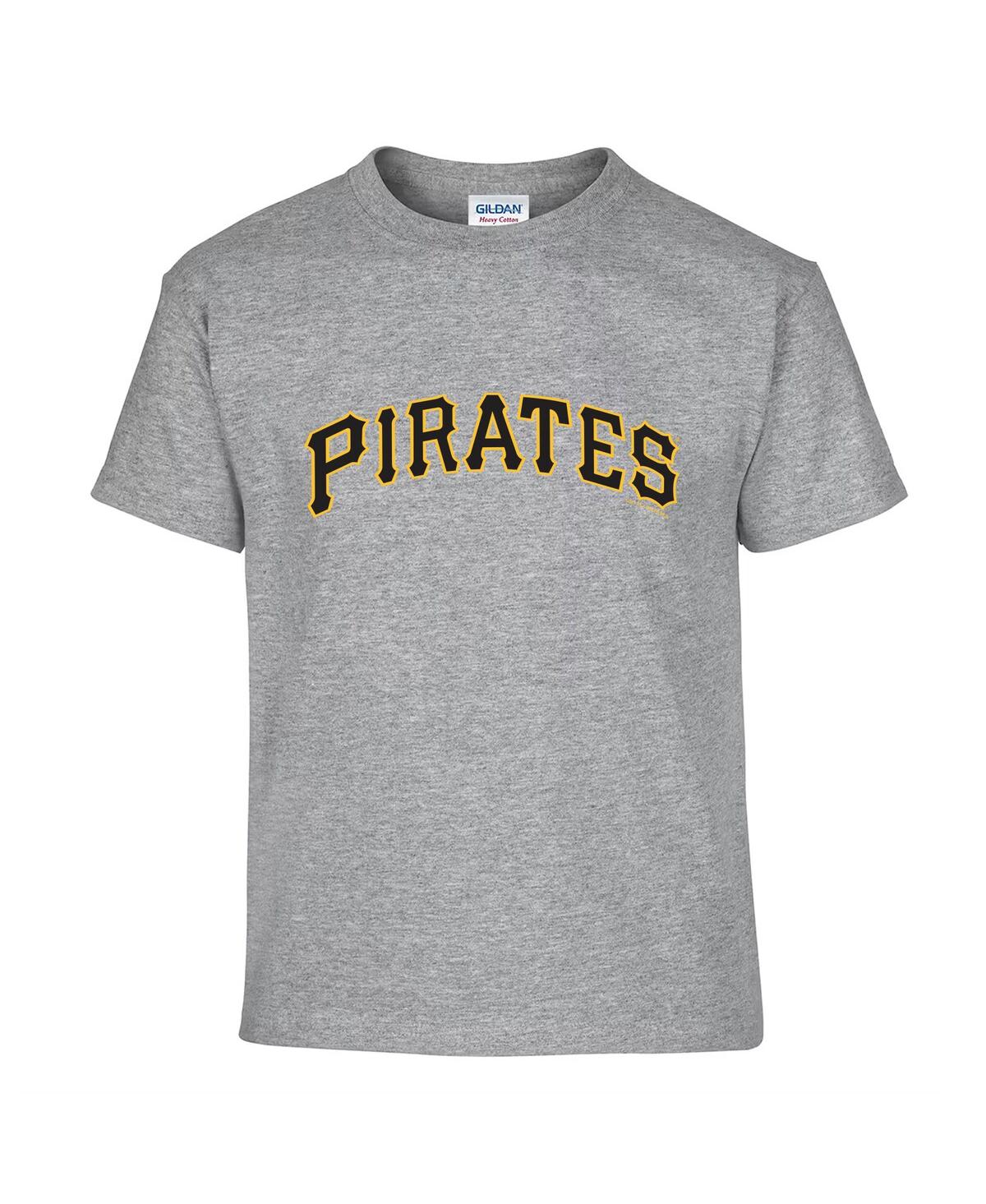 Soft As A Grape Big Boys And Girls Black/gray Pittsburgh Pirates T-shirt, Set Of 2 In Gray