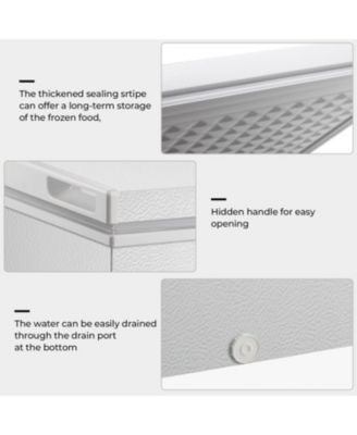 Chest Freezer 2.8 Cubic Feet Compact Freezer with 2 Removable Baskets, Free Standing Top open Door Deep Freezer, Adjustable Temperature for Home Dorm, Bar, Basement, Kitchen (White)