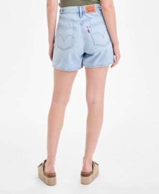Women's Cotton Cinch-Waist Denim Shorts 