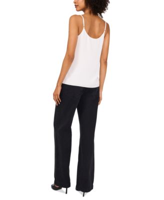 Women's Spaghetti Strap Chiffon-Trim Camisole