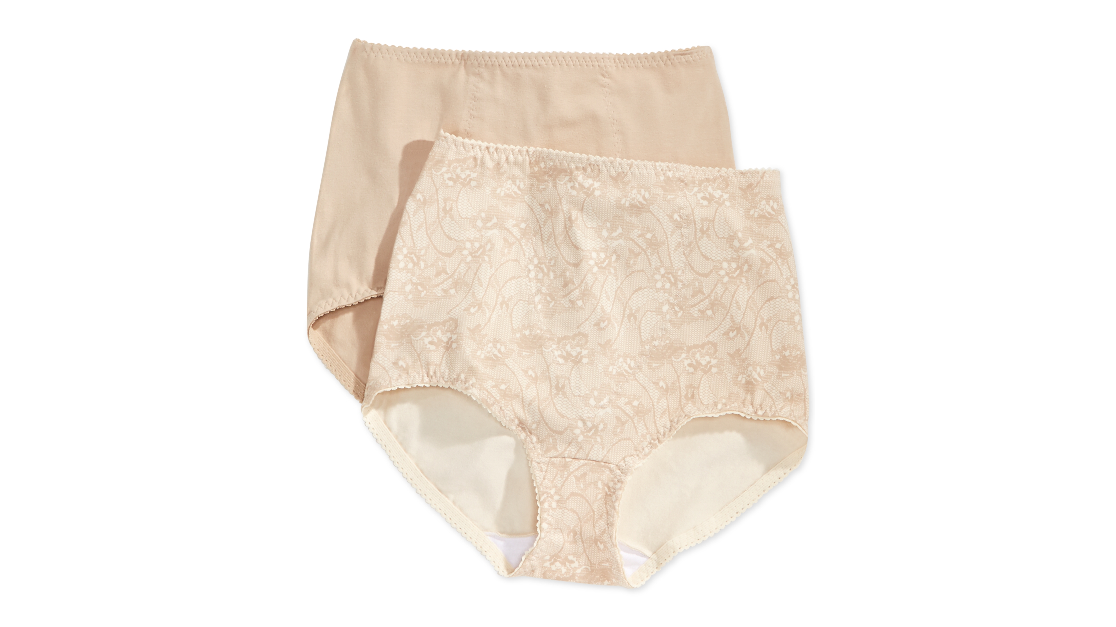 Bali Women's Light Tummy-Control Cotton 2-Pack Brief Underwear X037