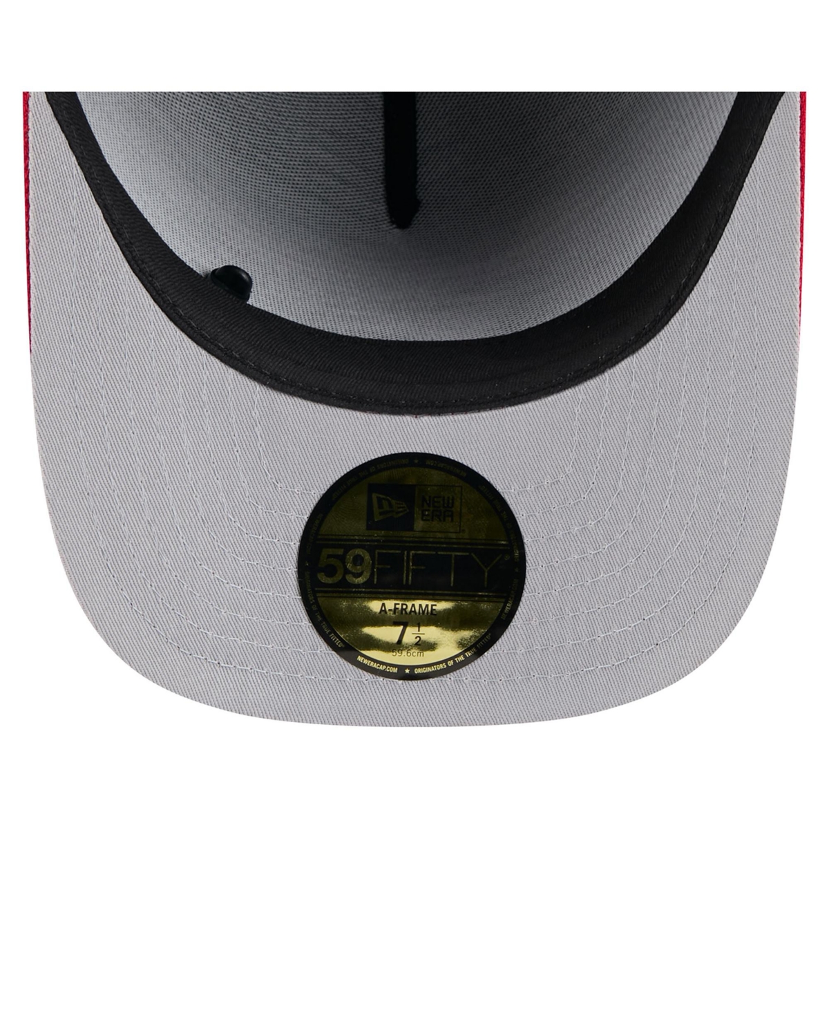 New Era Men's Black/red Atlanta Falcons 2025 Nfl Draft On Stage A-frame 59fifty Fitted Hat In Black,red