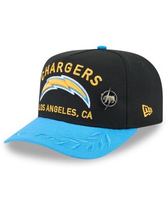 New Era - Men's Black/ Powder Blue Los Angeles Chargers 2025 NFL Draft On Stage A-Frame 59FIFTY Fitted Hat