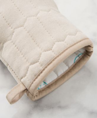 Honeycomb Quilted Chambray Mini Oven Mitt Set, 5.5" x 8"
