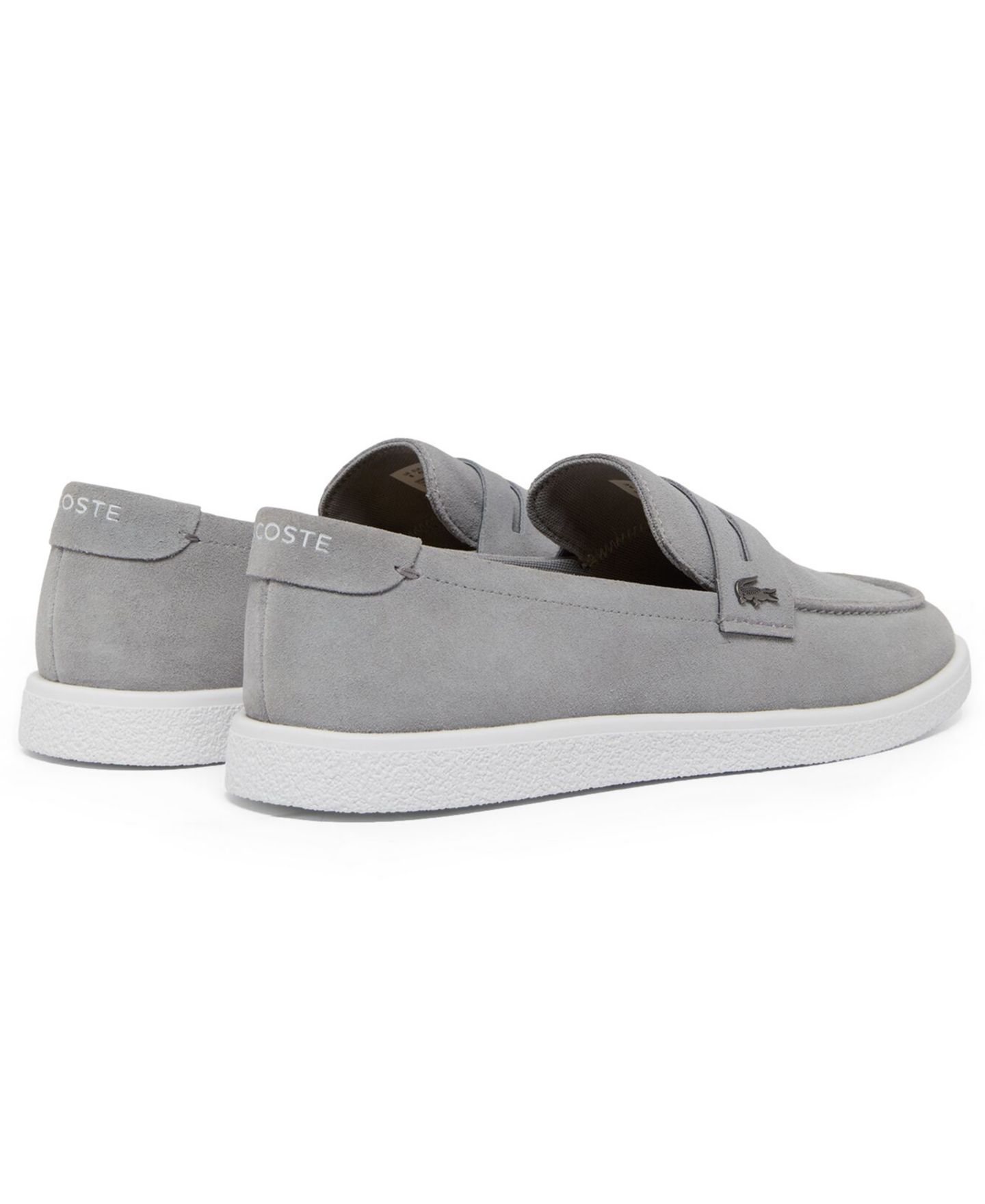 Мужские туфли Lacoste Cochet Casual Slip-On, цвет: Серый / Белый — фото 3