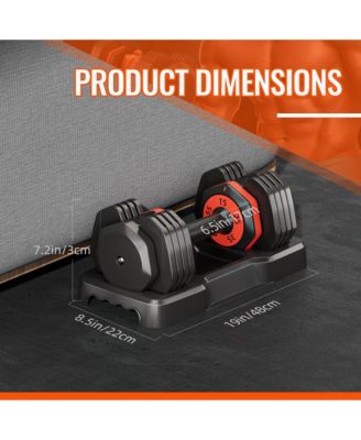 55LB 5-in-1 Adjustable Dumbbell – Anti-Slip Metal Handle, Quick Weight Change for Full-Body Home Gym Workouts