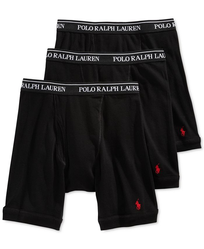Polo Ralph Lauren Long Leg Boxer Briefs, 3 Pack - Macy's
