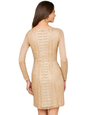 Women's Long Sleeve, High Neck Cocktail Dress
