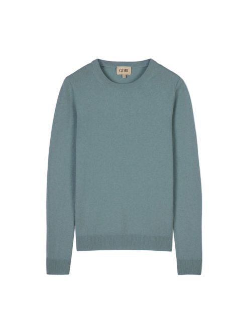 Женский свитер Gobi Cashmere Essential Cashmere Crewneck, цвет: Синий облачный синий