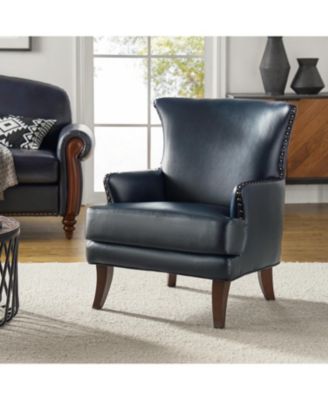 Aviles 29.2" W Leather Wingback Armchair