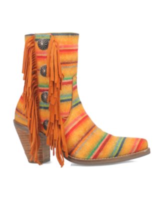 Women's Chili Pepper Leather Booties