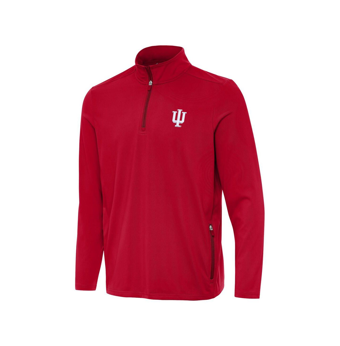 Мужской свитер Antigua Crimson Indiana Hoosiers Perilous Quarter-Zip Pullover Top — фото 3