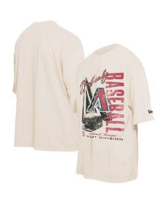 New Era - Men's Cream Arizona Diamondbacks Cooperstown Collection Oversized Throwback Distressed T-Shirt
