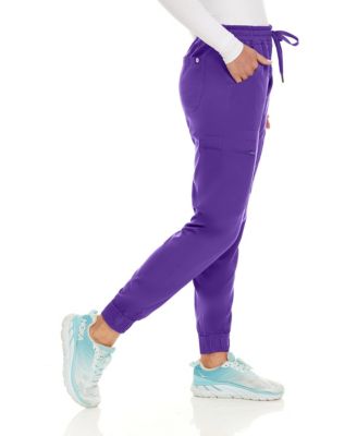 Women's Seven Pocket Cargo Scrub Pants Joggers with 4-Way Stretch