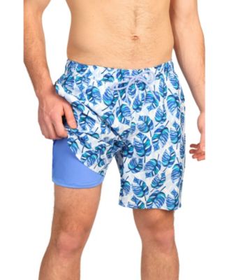 Men's Tropical Leaves Swim Shorts