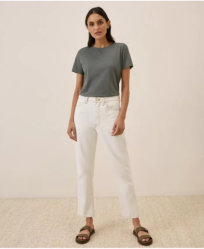 Women's Organic Cotton Luxe Stretch Jersey Tee - thumbnail 2