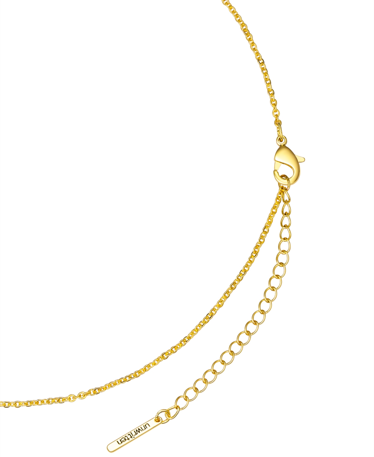 Unwritten Cubic Zirconia Bow Layered Necklace Set In Gold