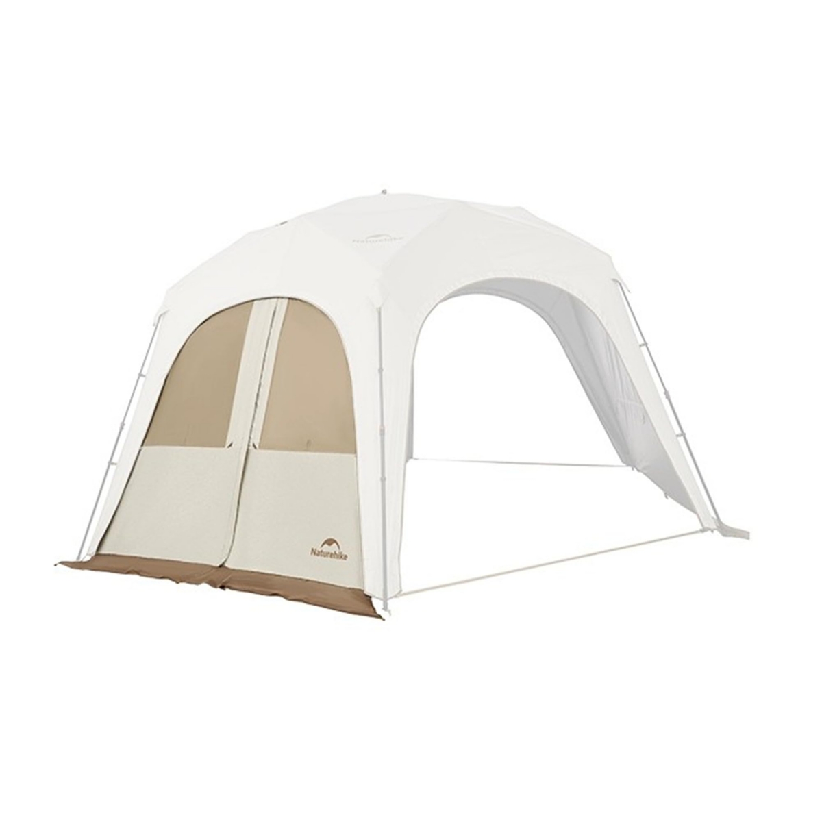 Cloud Boundar Tent Door Curtain, Sun Shelter Accessory, Windproof & Privacy Screen for Camping Canopy Tent - Light brown