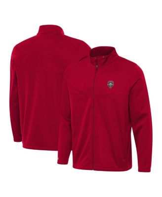 Antigua - Men's Cherry New Mexico Lobos Links 2 Full-Zip Golf Jacket