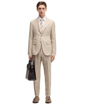 Hugo Boss - BOSS by Men's Wool Silk Slim-Fit Checked Suit