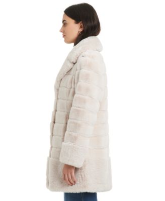 Women's Faux-Fur Notched-Collar Coat, P/XXS-XXL