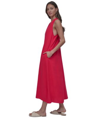Women's V-Neck Racerback Swing Dress