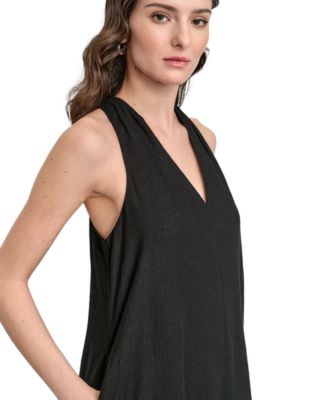 Women's V-Neck Racerback Swing Dress
