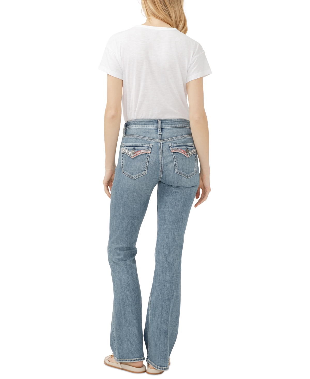 SILVER JEANS CO. WOMEN'S SUKI MID-RISE CURVY FIT BOOTCUT JEANS 