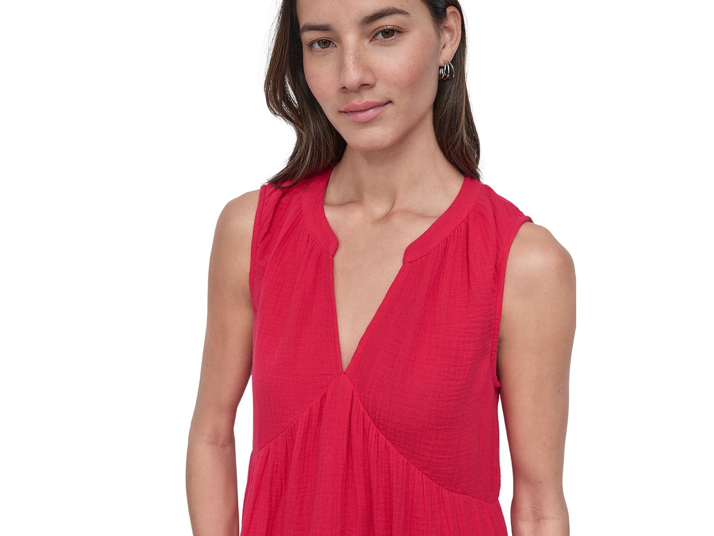 Женское платье DKNY Jeans Double Crepe Gauze Sleeveless Mini, цвет: Azalea — фото 4