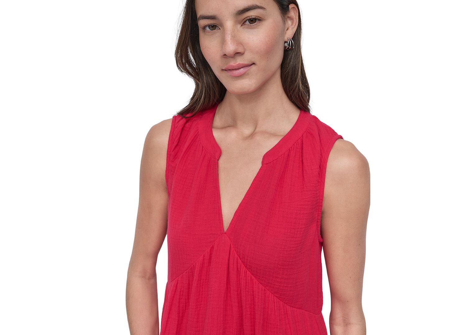 Women's Double Crepe Gauze Sleeveless Mini Dress