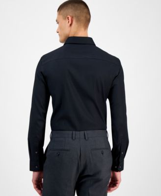 Men's Slim-Fit Herringbone Dress Shirt, Exclusively at Macy's