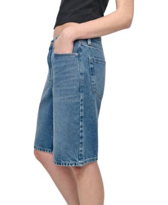 Women's Mid Rise Denim Bermuda Shorts