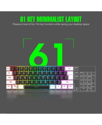 60% wired Gaming keyboard, RGB backlit ultra-small keyboard, waterproof portable, computer/MAC game keyboard (Black)