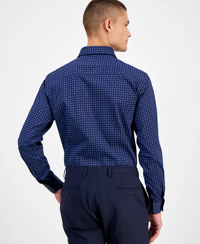 Men's Slim-Fit Round Dot Dress Shirt - thumbnail 2
