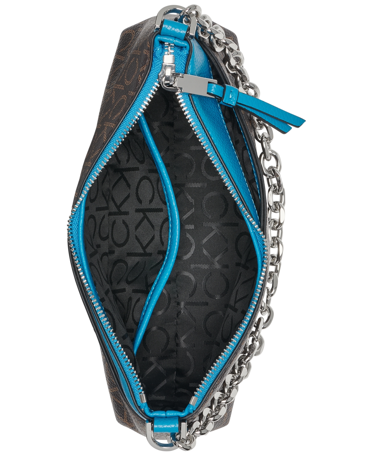 Calvin Klein Zoe Chain Mini Crossbody Bag In Corsica,brown Khaki,alm Taupe