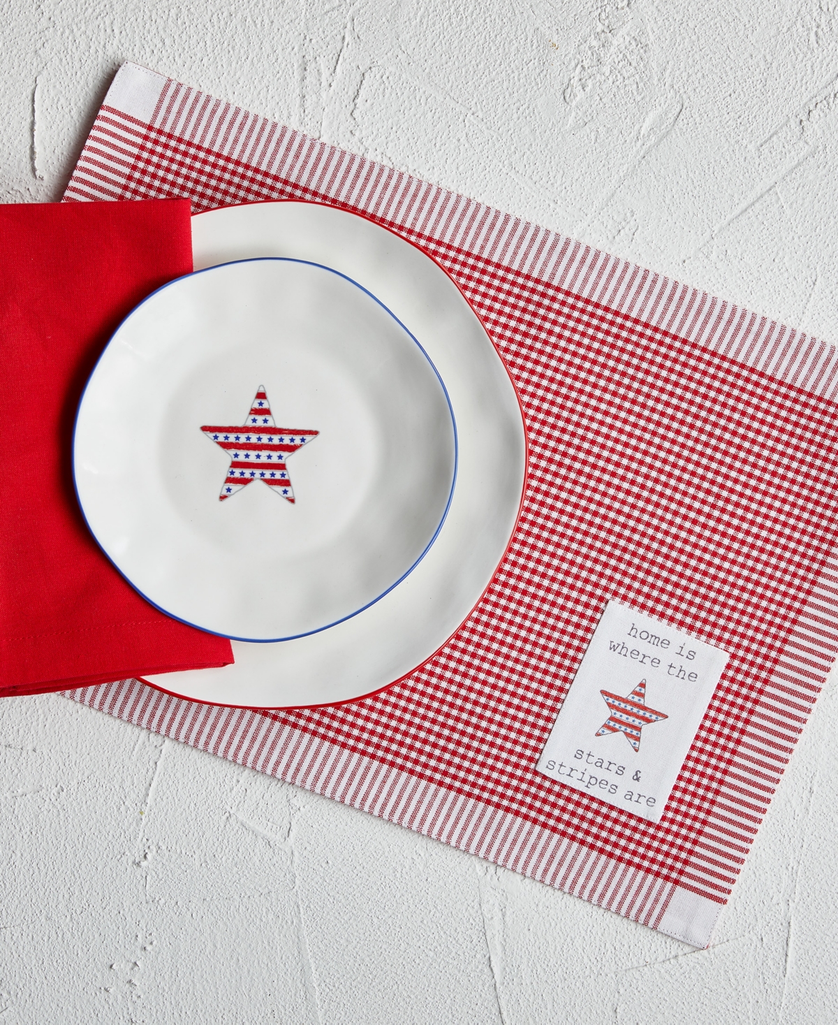 Tableau Cuties Star Placemats, Set Of 4 In Red
