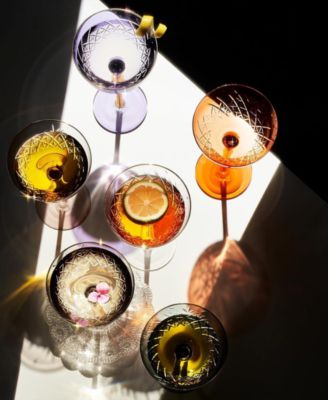 Vintage Art Deco Coupe Glasses, Set of 6