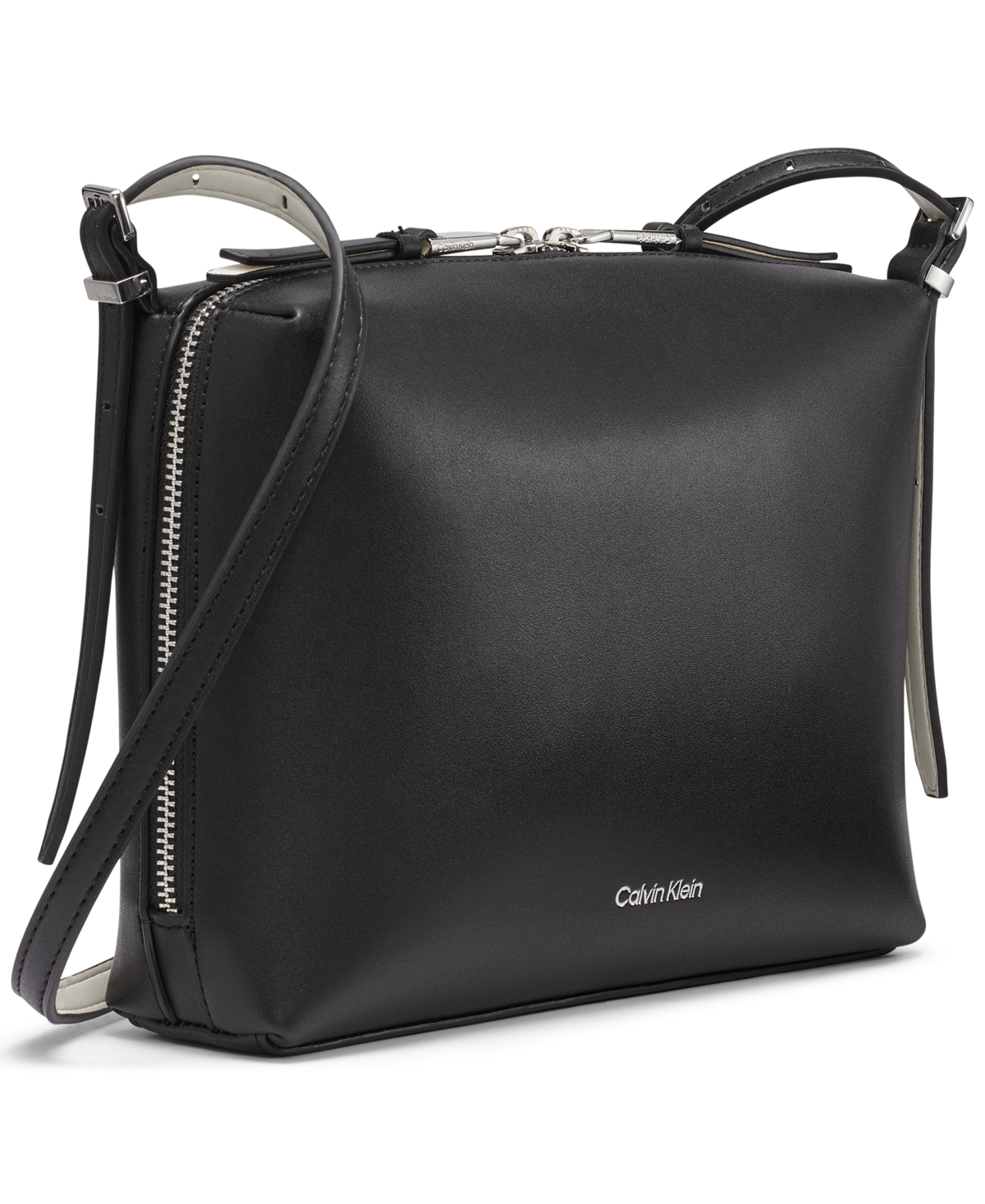 Calvin Klein Lowen Crossbody Bag In Black,white