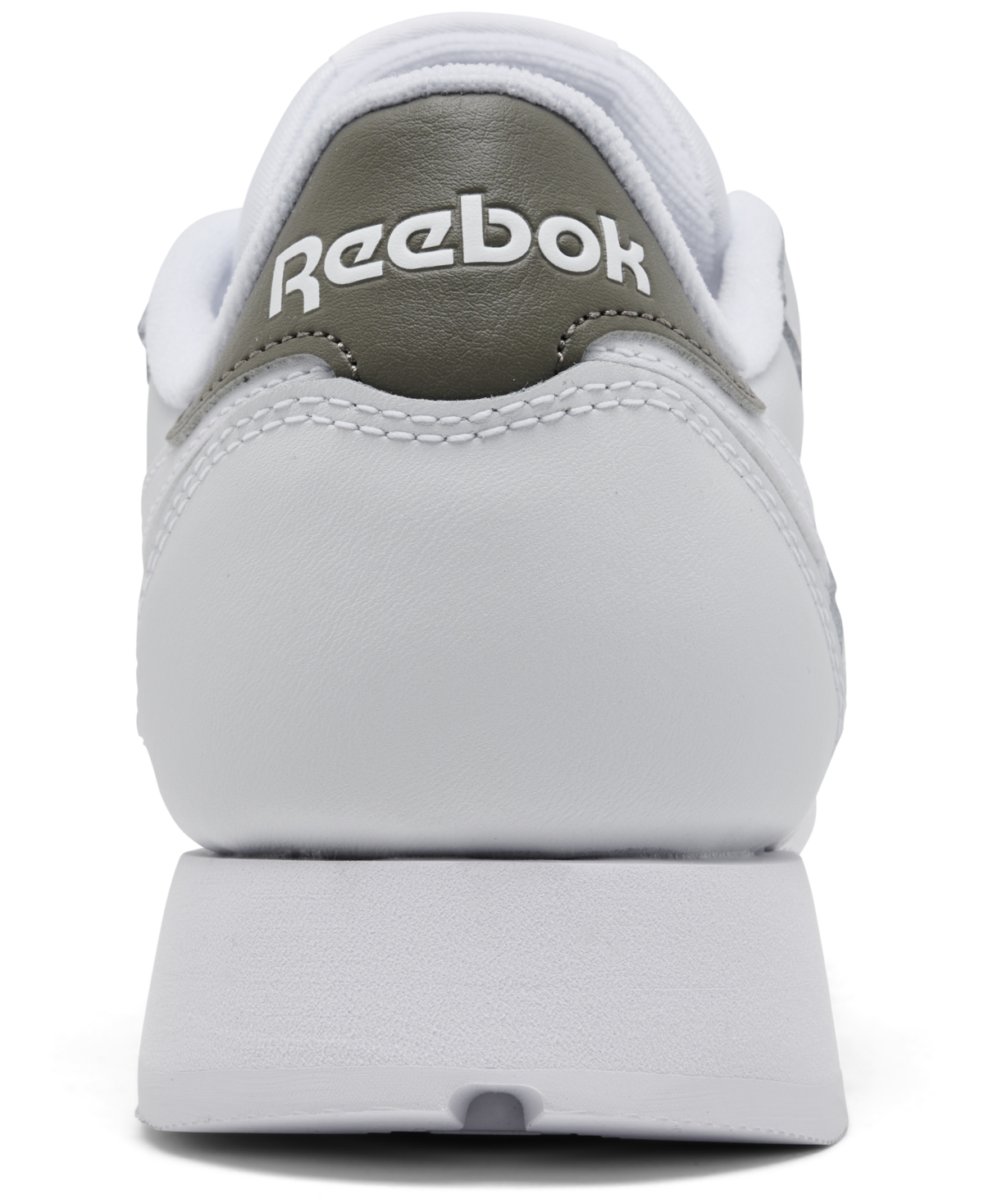 Reebok Men's Classic Leather Casual Sneakers From Finish Line In White,gritty Gray