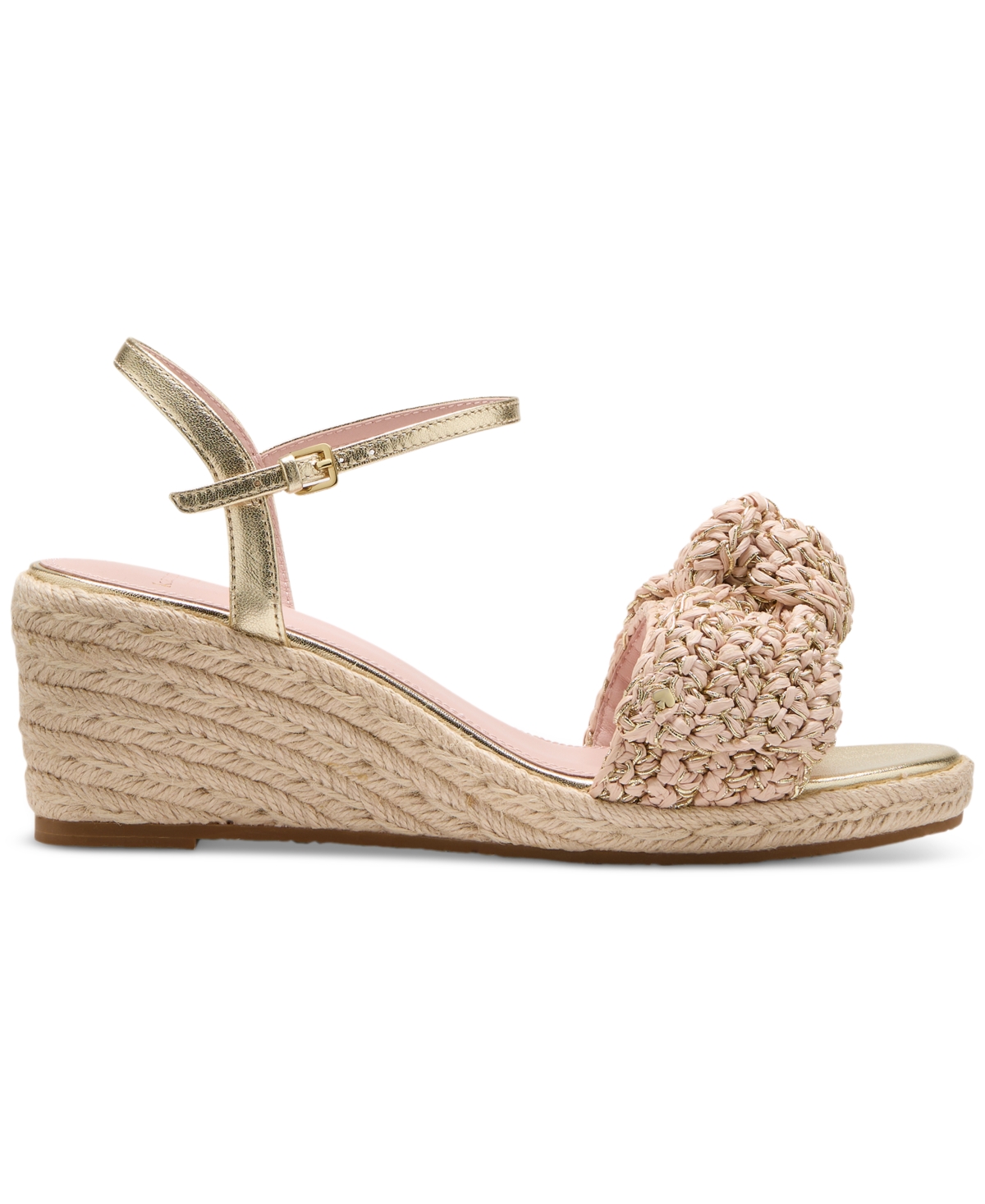 KATE SPADE WOMEN'S LEANDRA RAFFIA ESPADRILLE WEDGE SANDALS 
